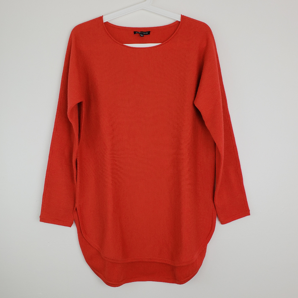 Eileen Fisher Wool Orange Sweater Size S